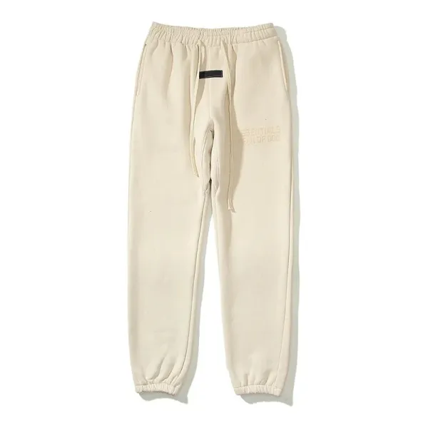 Essentials Track Pants Burgundy with Cream Side Stripes Sweatpants - 14