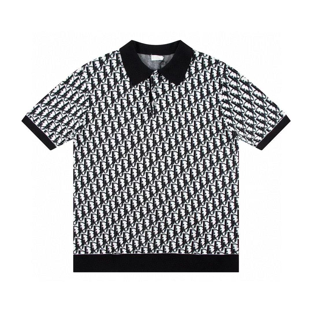 Dior Oblique Print Polo White Polo Shirt - 13