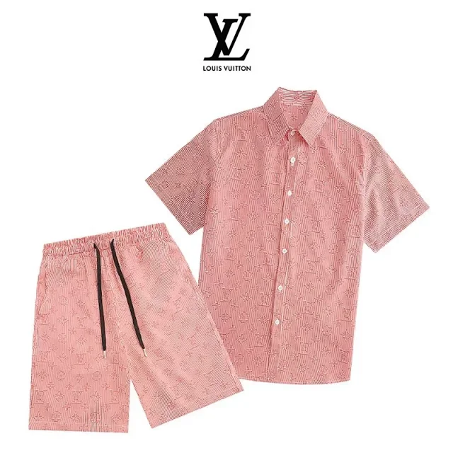 Unbranded Matching Sets Short-Sleeve Printed Shirt and Drawstring Shorts Set product detail image 26