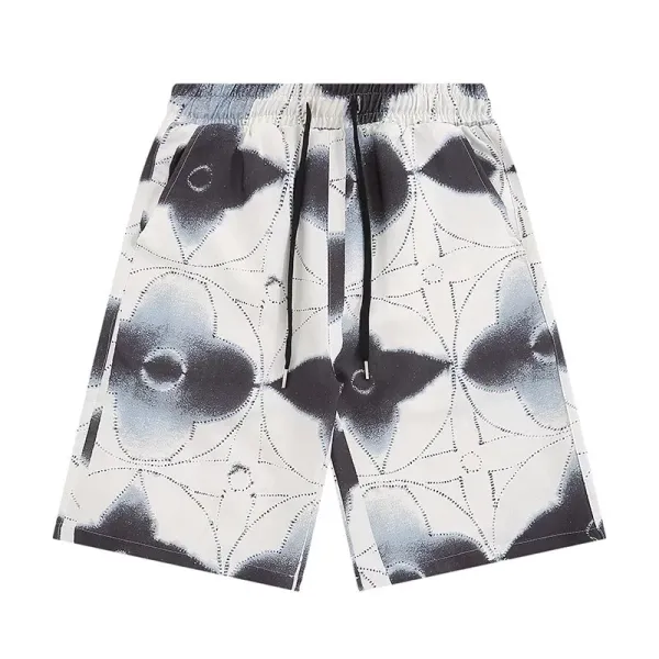 Off-White Maze Print Drawstring Shorts Pink - 14