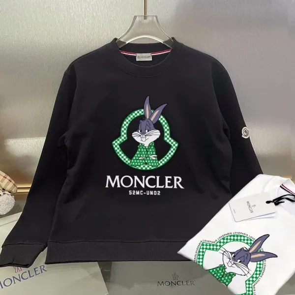 Moncler x Looney Tunes Bugs Bunny Graphic Hoodie Black - 1