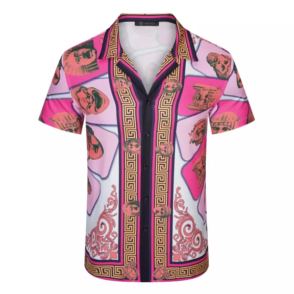 Versace Medusa Print Short-Sleeve Shirt and Shorts Set Multicolor - 23