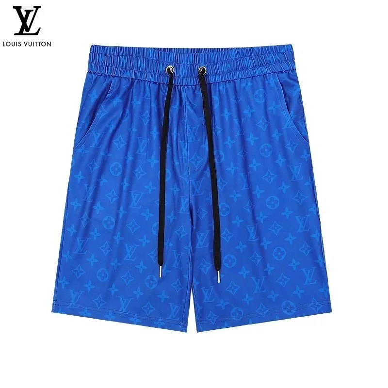 Louis Vuitton Monogram Print Drawstring Shorts Black - 11