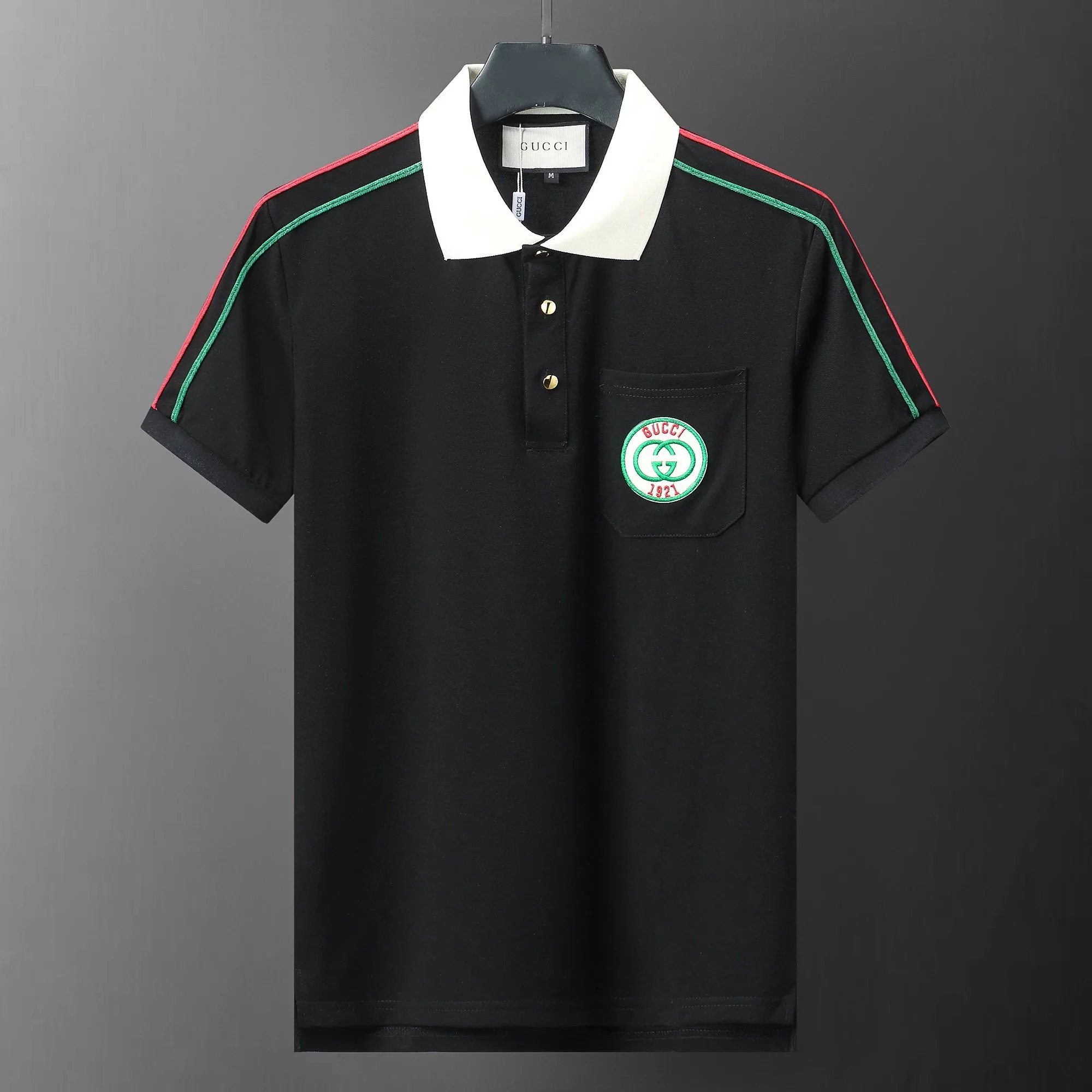 Gucci Pineapple Embroidered Polo Orange Polo Shirt - 18