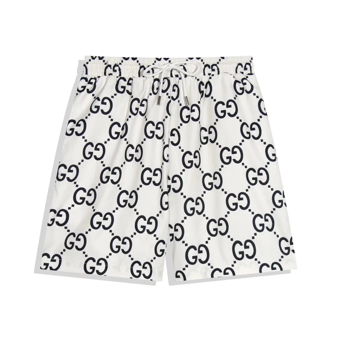 Gucci Logo-Print Black Sweat Shorts - 8