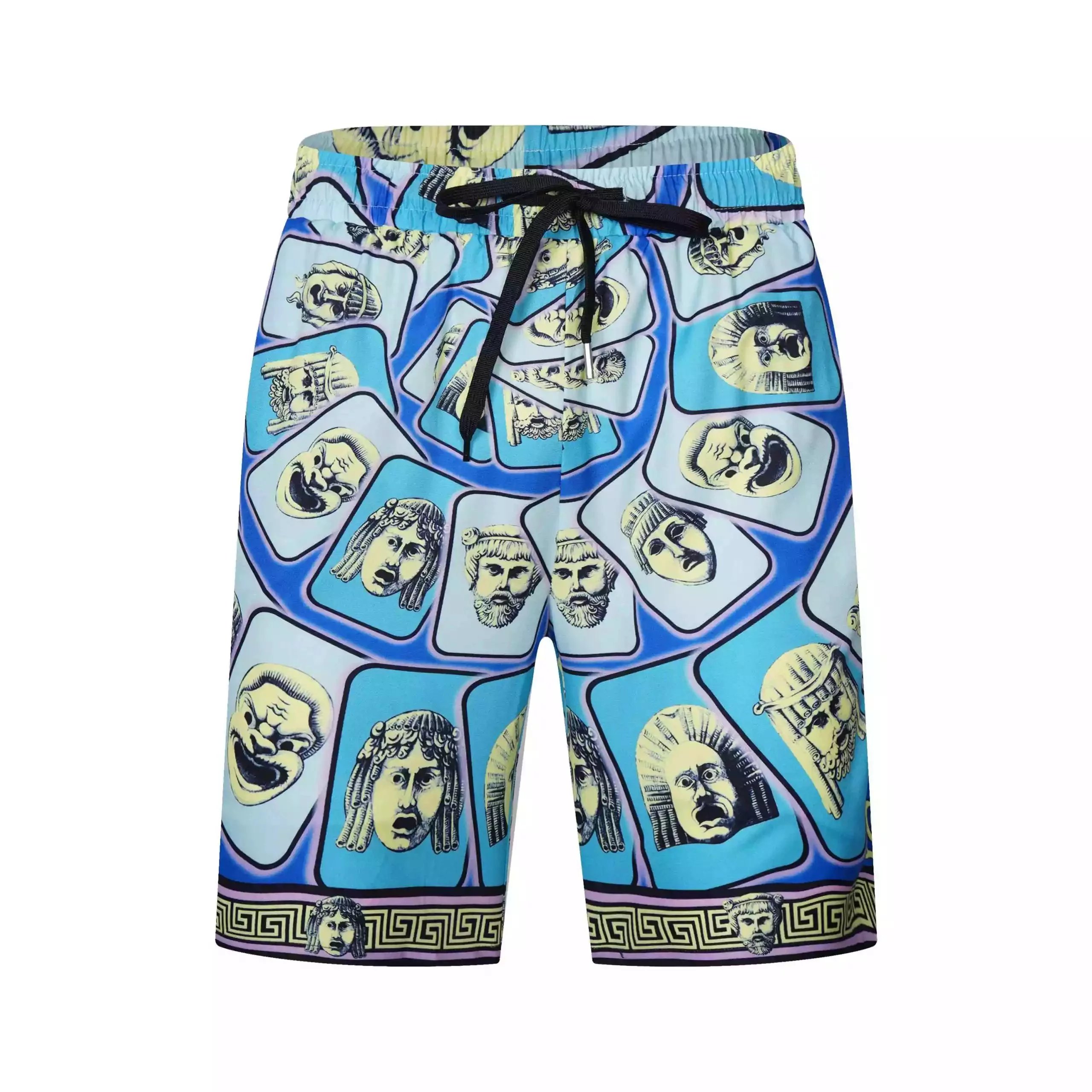 Versace Medusa Print Short-Sleeve Shirt and Shorts Set Multicolor - 33