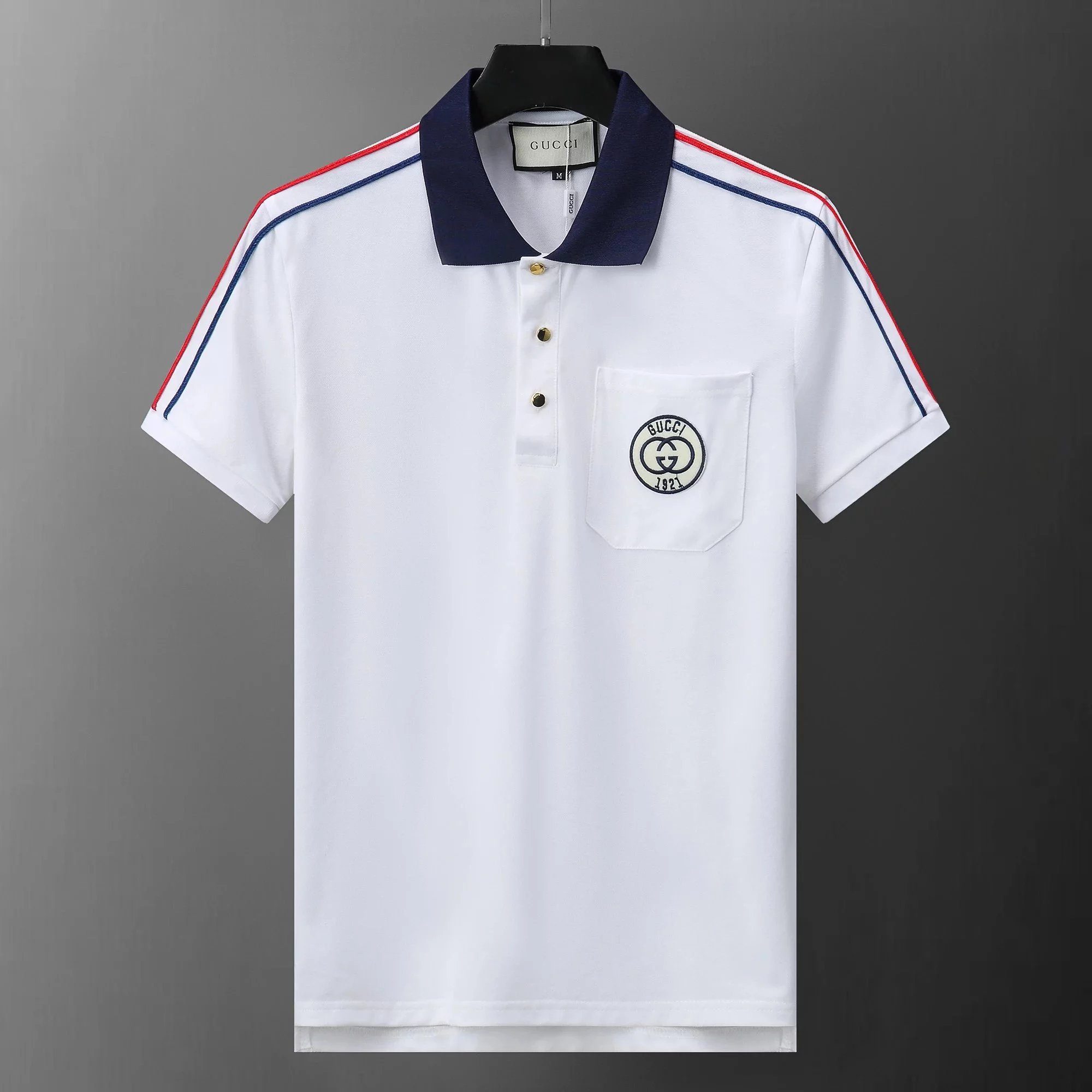 Gucci Pineapple Embroidered Polo Orange Polo Shirt - 19