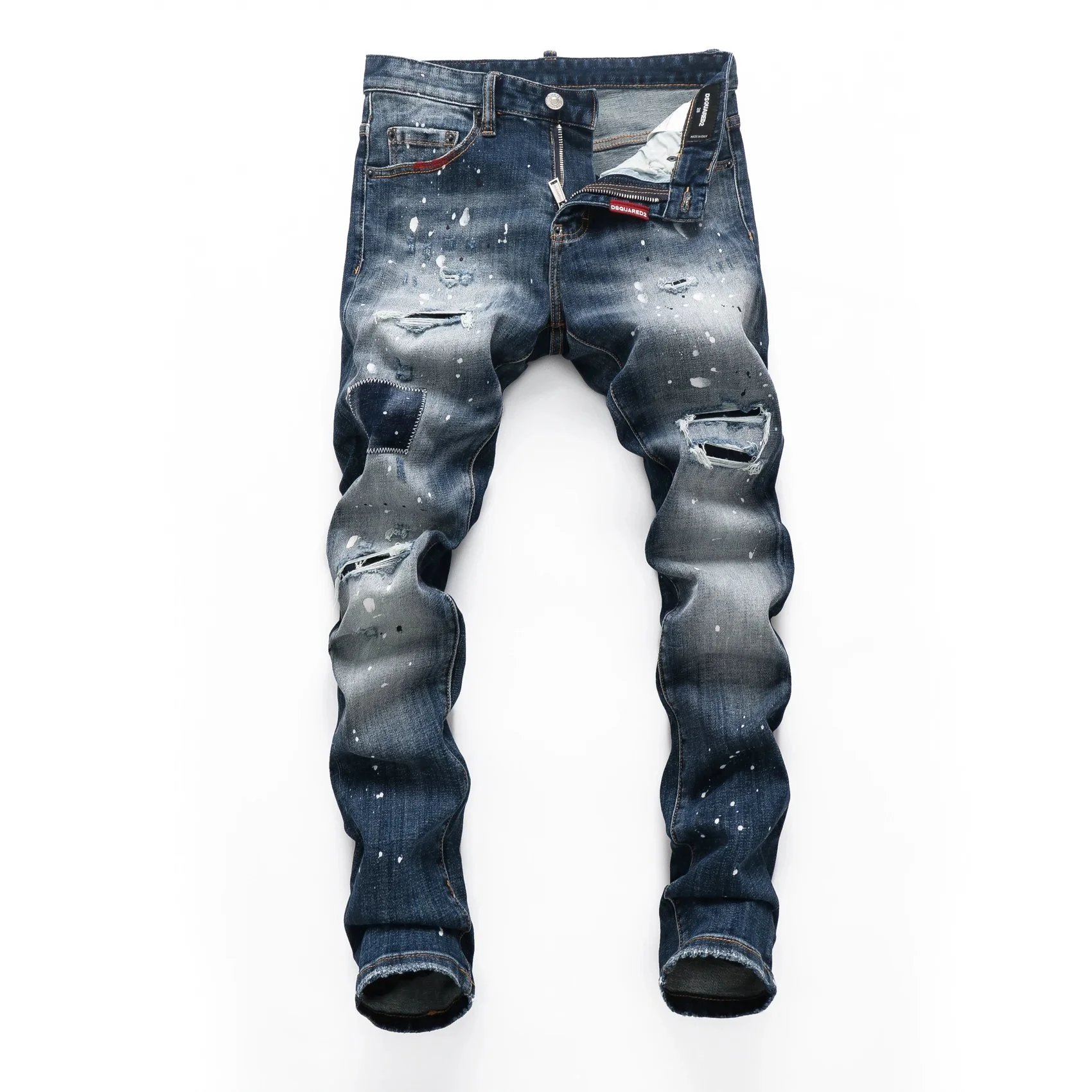 Dsquared2 Paint Splatter Distressed Black Jeans - 24
