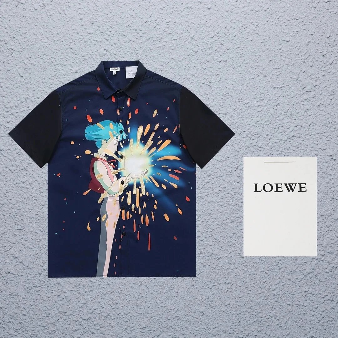 Loewe Logo Patch Shirt Black - 16