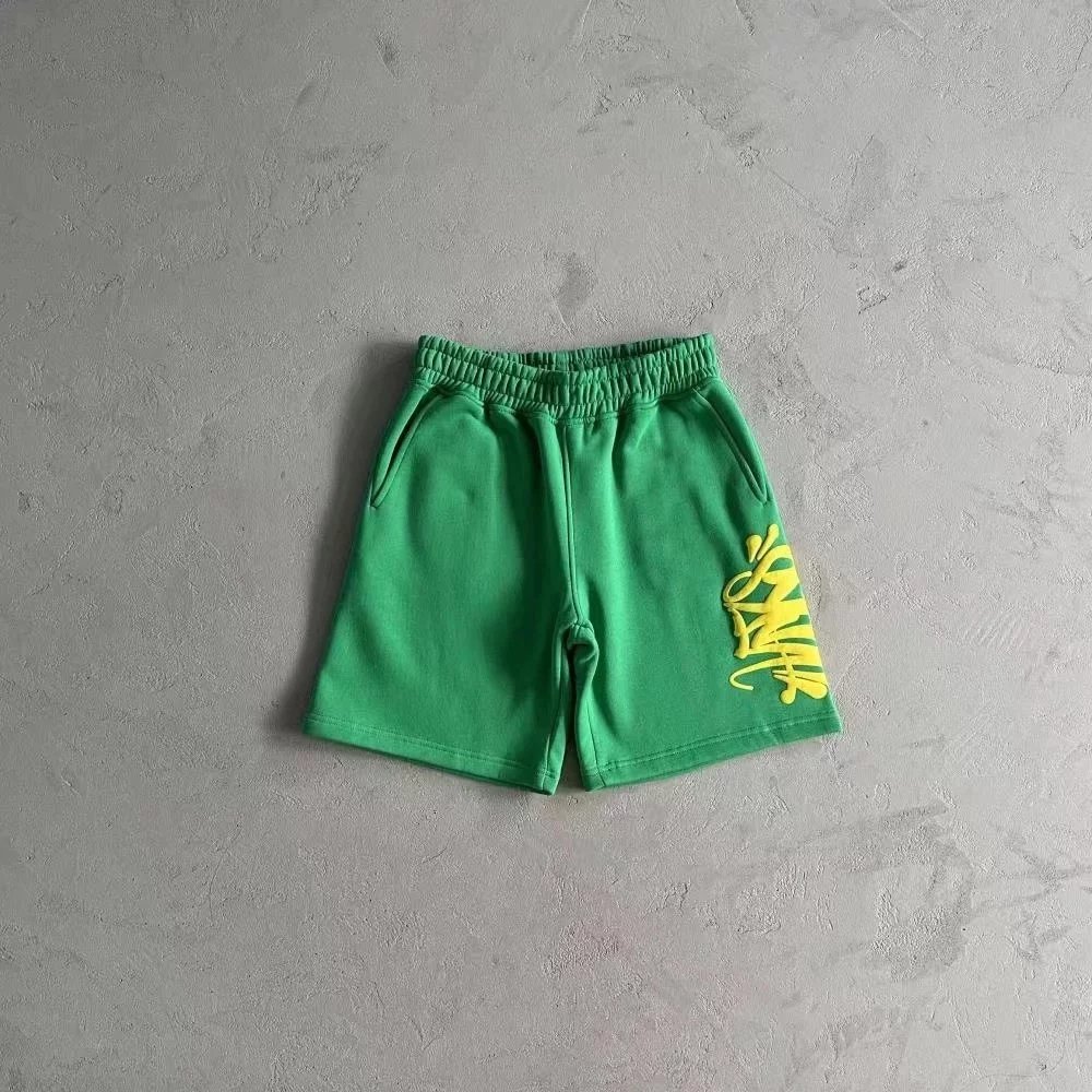 Design Script Logo Red Sweat Shorts - 9