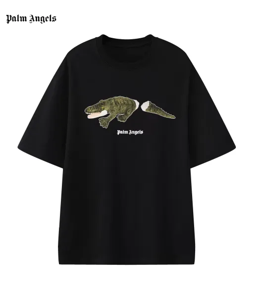 Palm Angels Heart Drip Logo Black T-Shirt - 8
