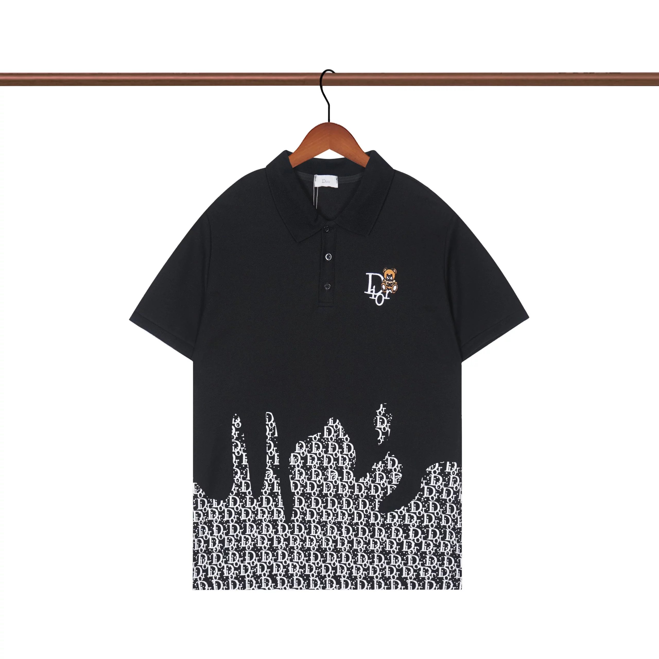 Dior Oblique Print Polo White Polo Shirt - 6