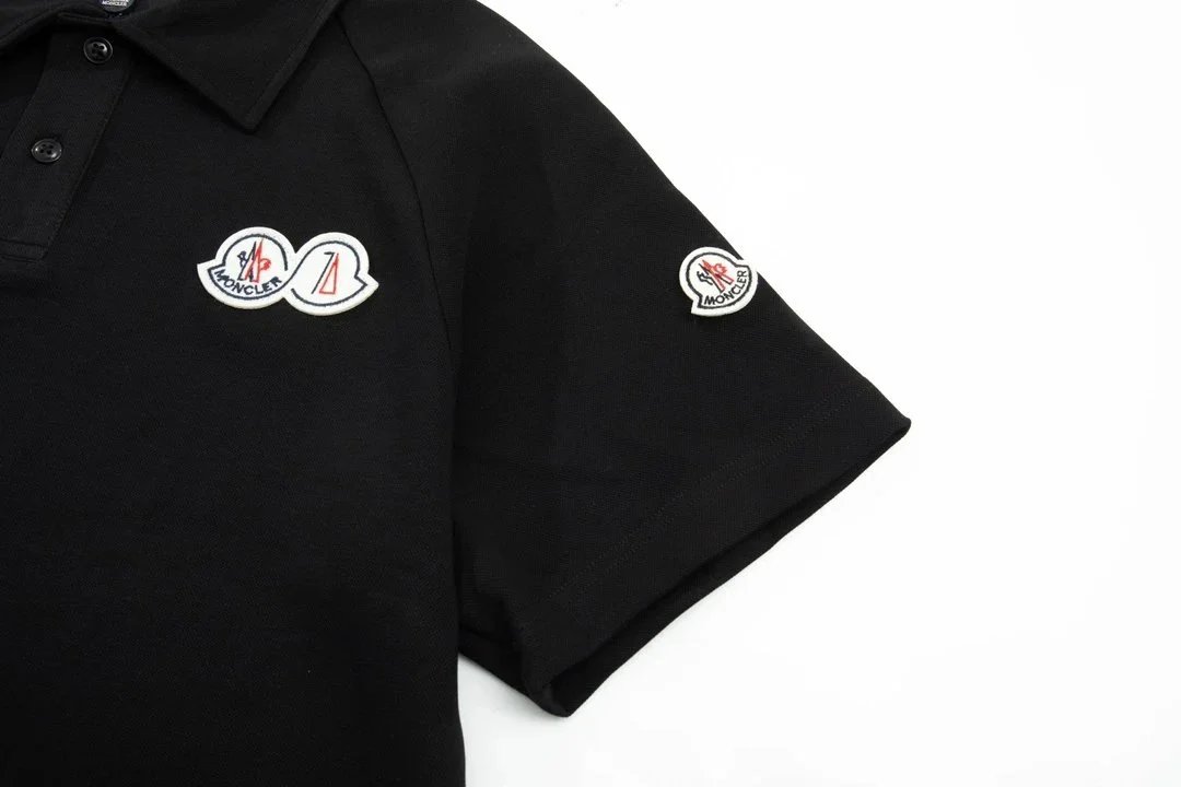 Moncler Classic White Polo with Red-Blue Trim and Logo Embroidery Polo Shirt - 8