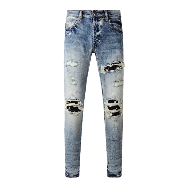 AMIRI Jeans Distressed skinny with logo appliqué product detail image 32