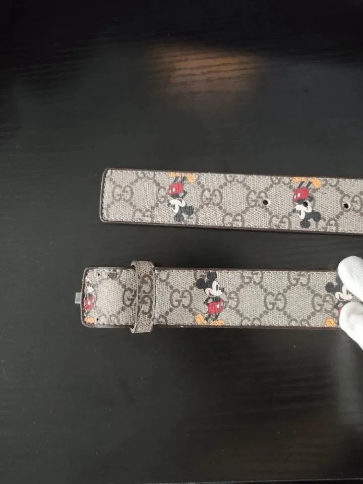 Gucci Disney x Gucci Bee Motif Belt Gray - 9