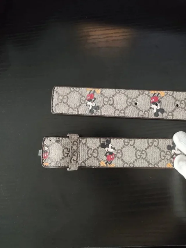 Gucci Belts Mickey Mouse Print Double G Buckle Belt product detail image 7
