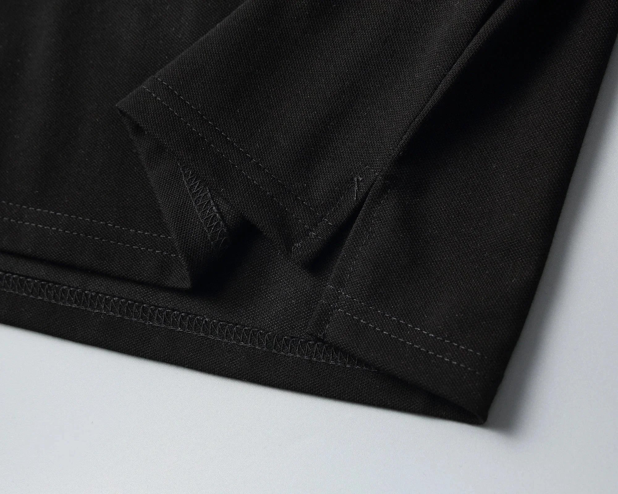 Moncler Polo Shirt Black with Tricolor Trim - 8