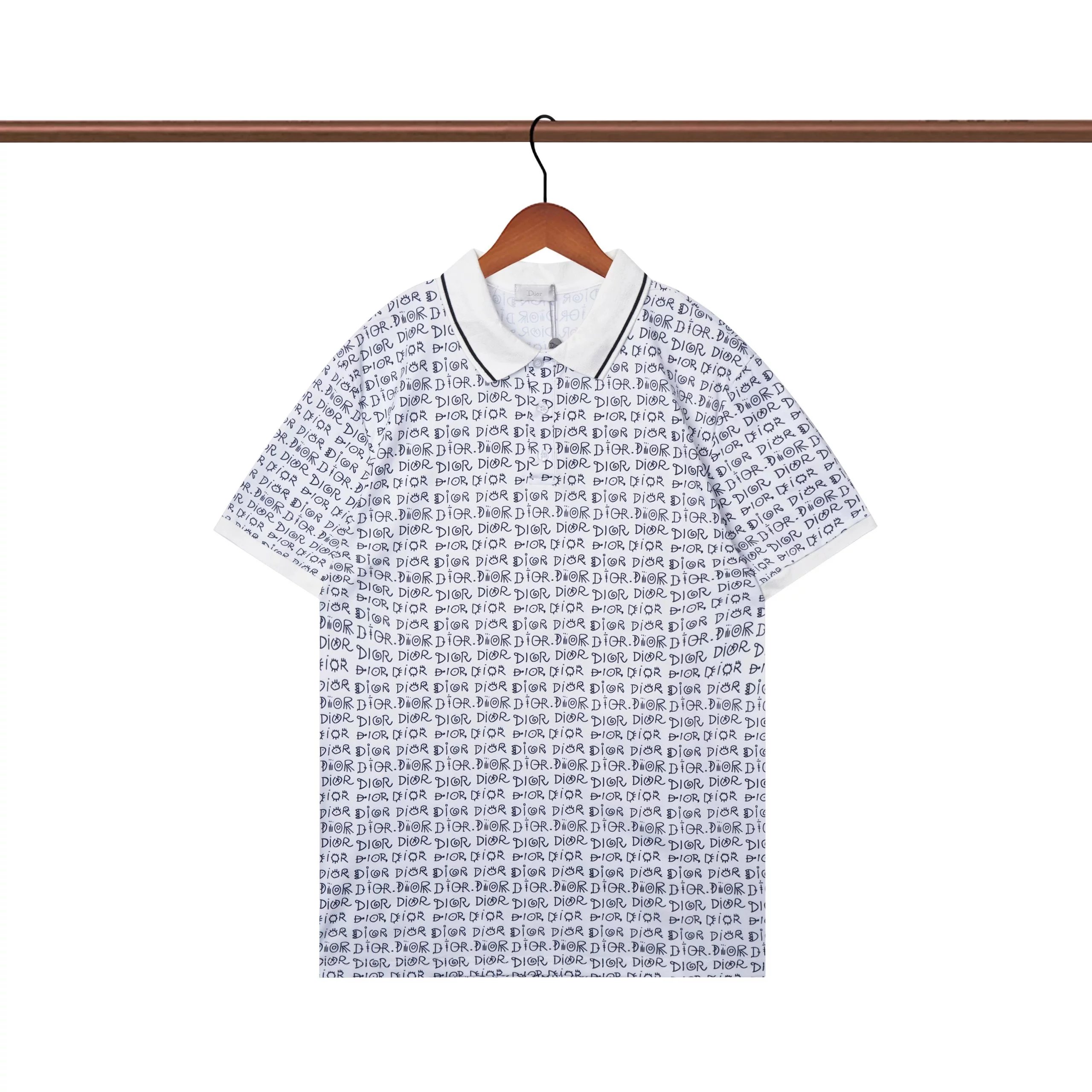 Dior Oblique Print Polo White Polo Shirt - 26