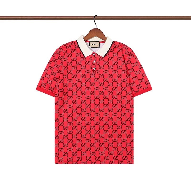 Gucci GG Logo Print Polo White Polo Shirt - 23
