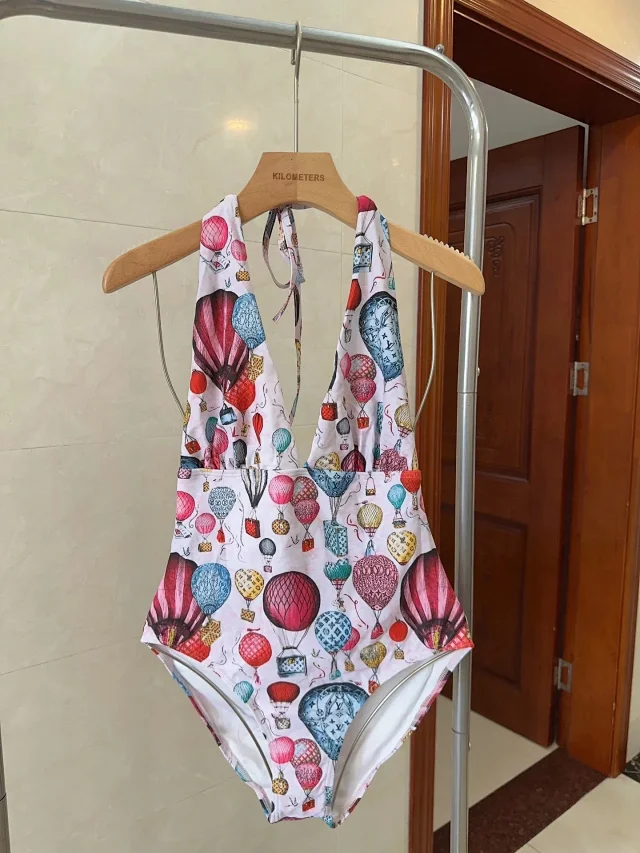 Louis Vuitton Swimwear Monogram Print Triangle Bikini Set product detail image 18
