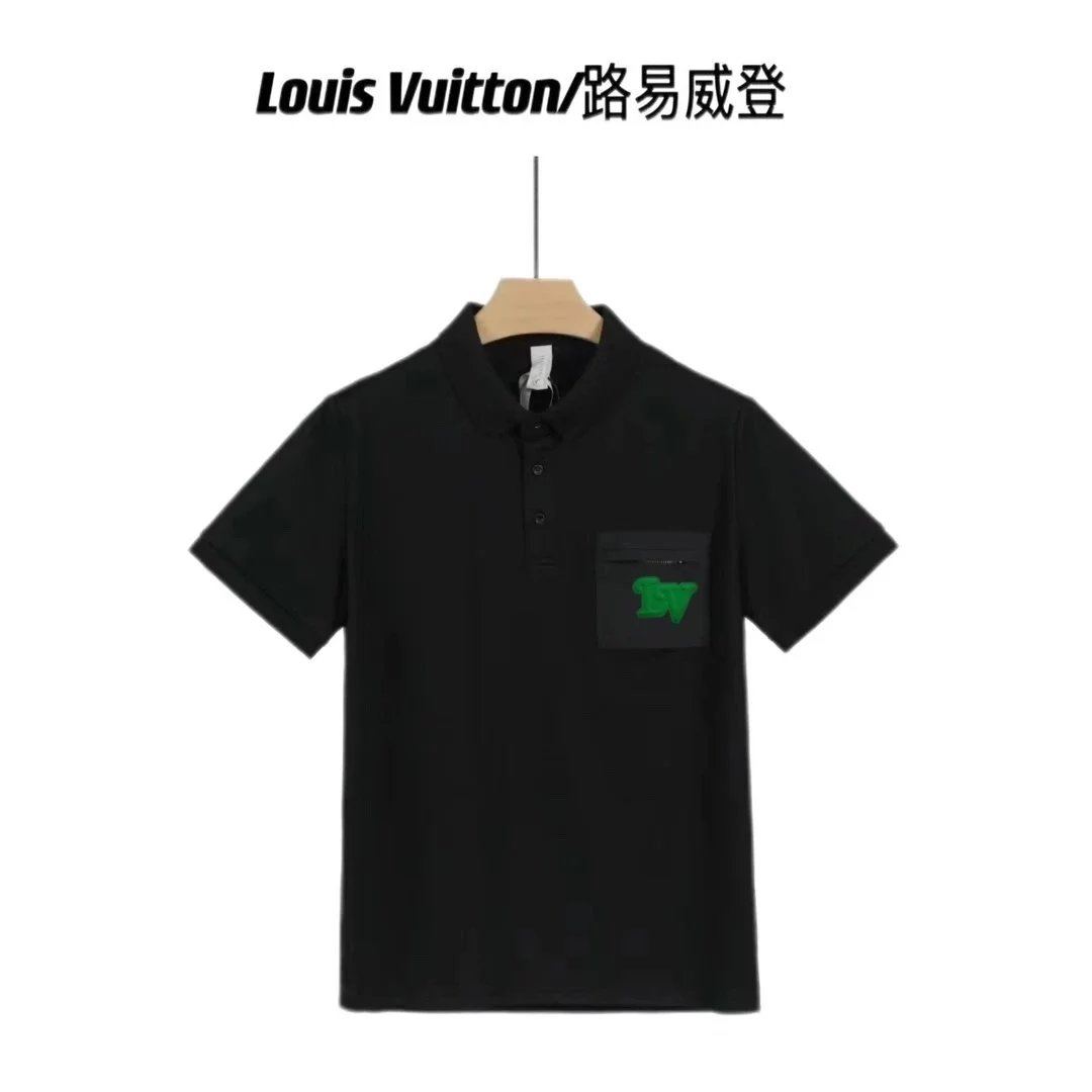 Louis Vuitton LV Monogram Embroidered White Polo Shirt Tops Polo - 17