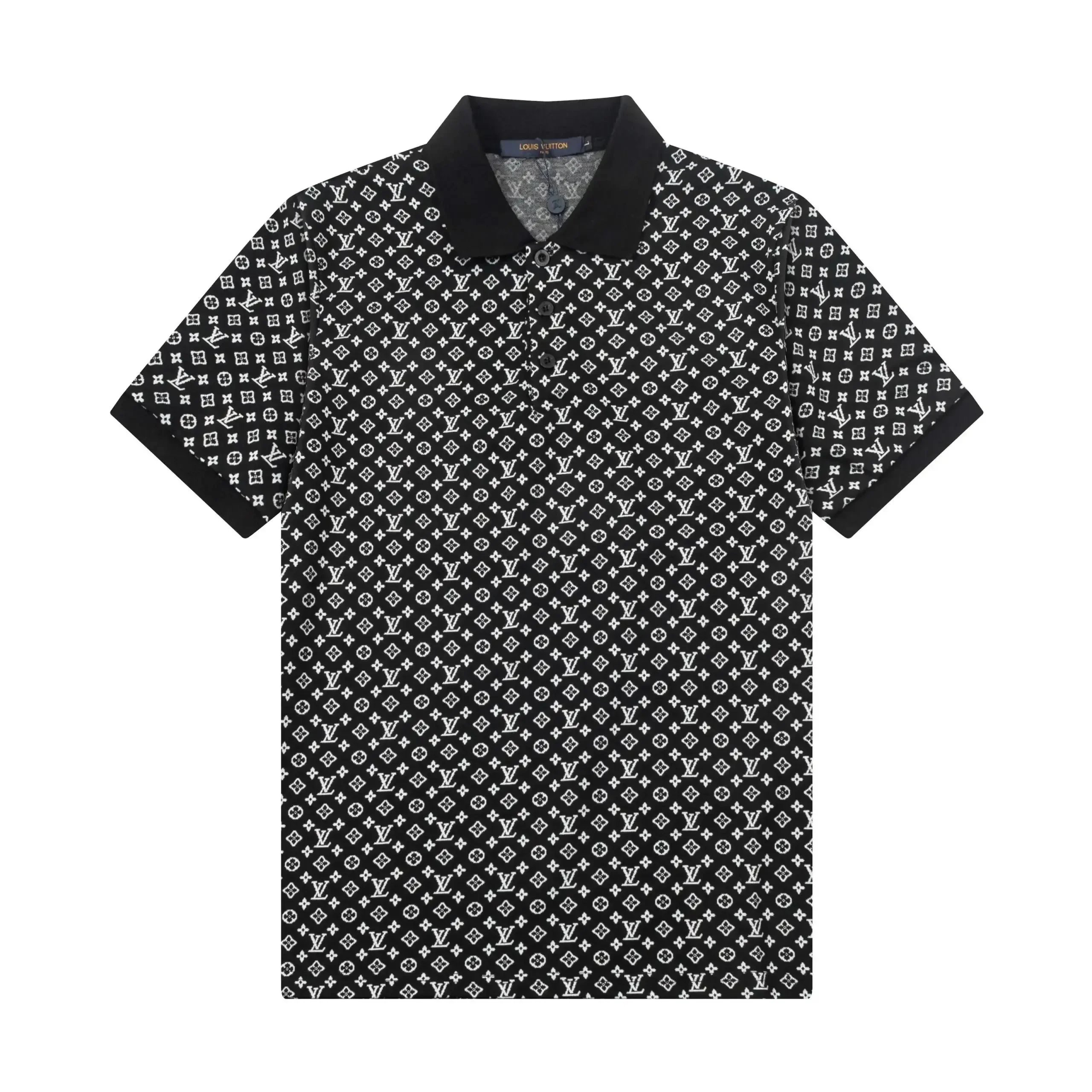 Louis Vuitton Monogram Square Patch Polo Gray Polo Shirt - 19