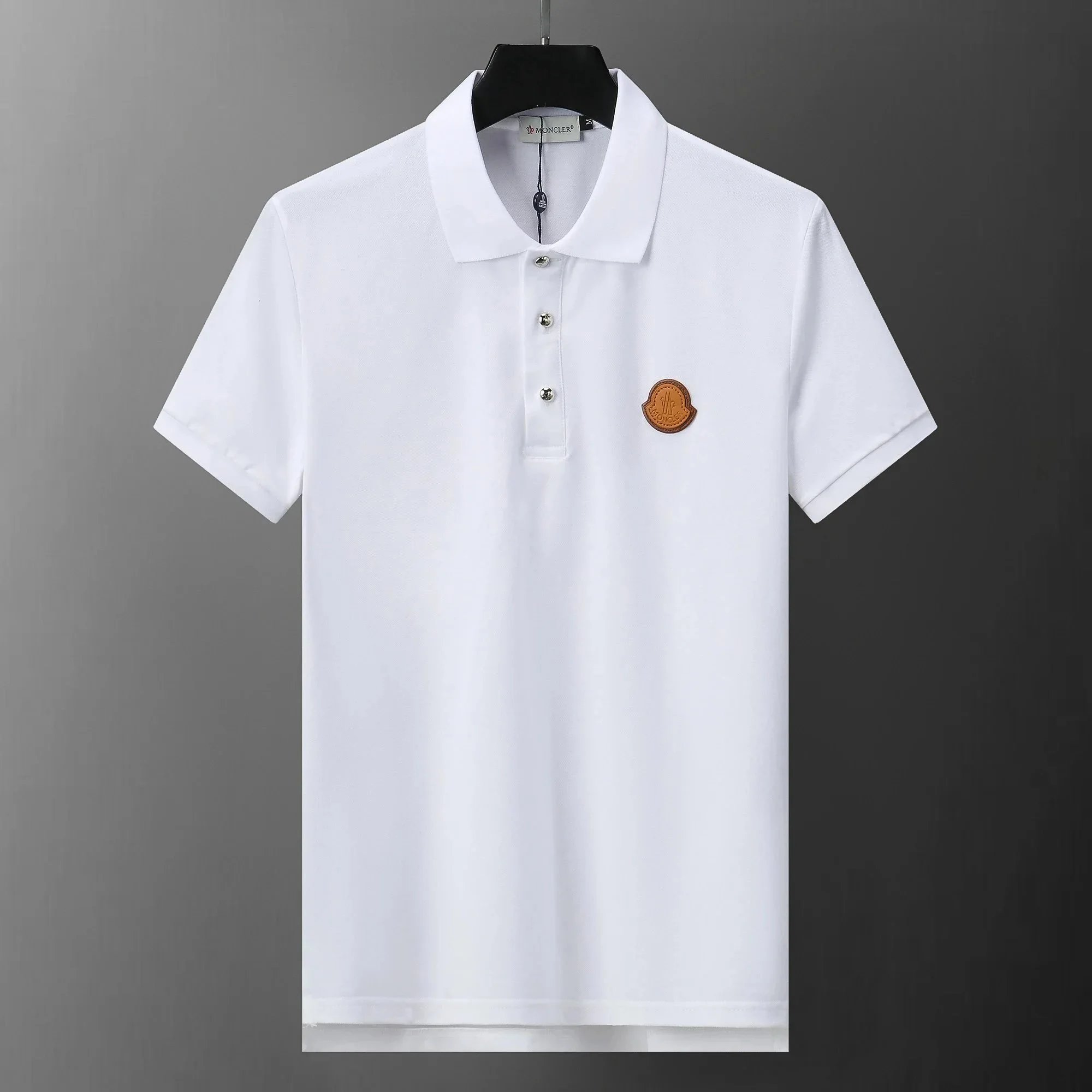 Moncler Polo Shirt Black with Tricolor Trim - 15
