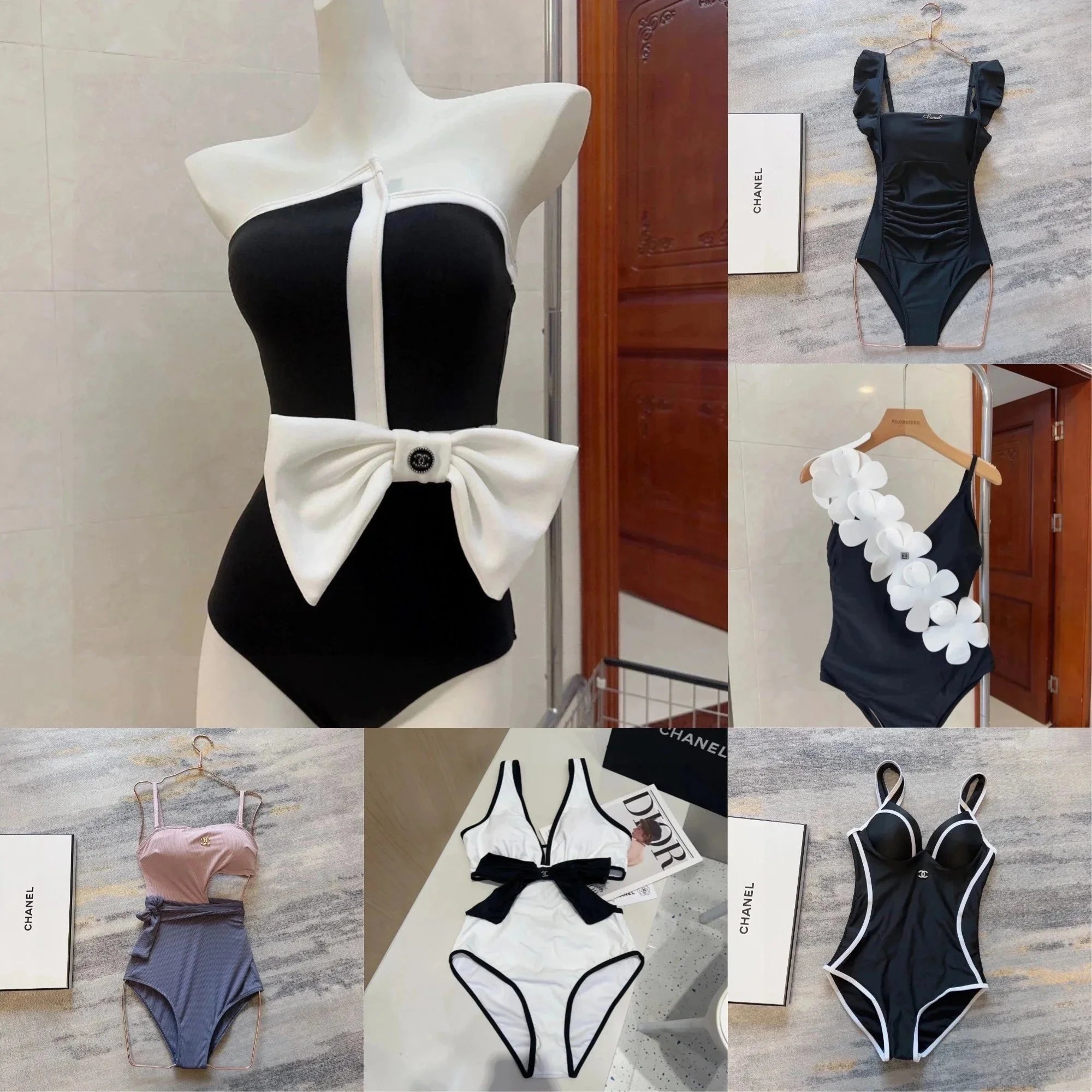 Chanel Bow Detail One-Piece Sw