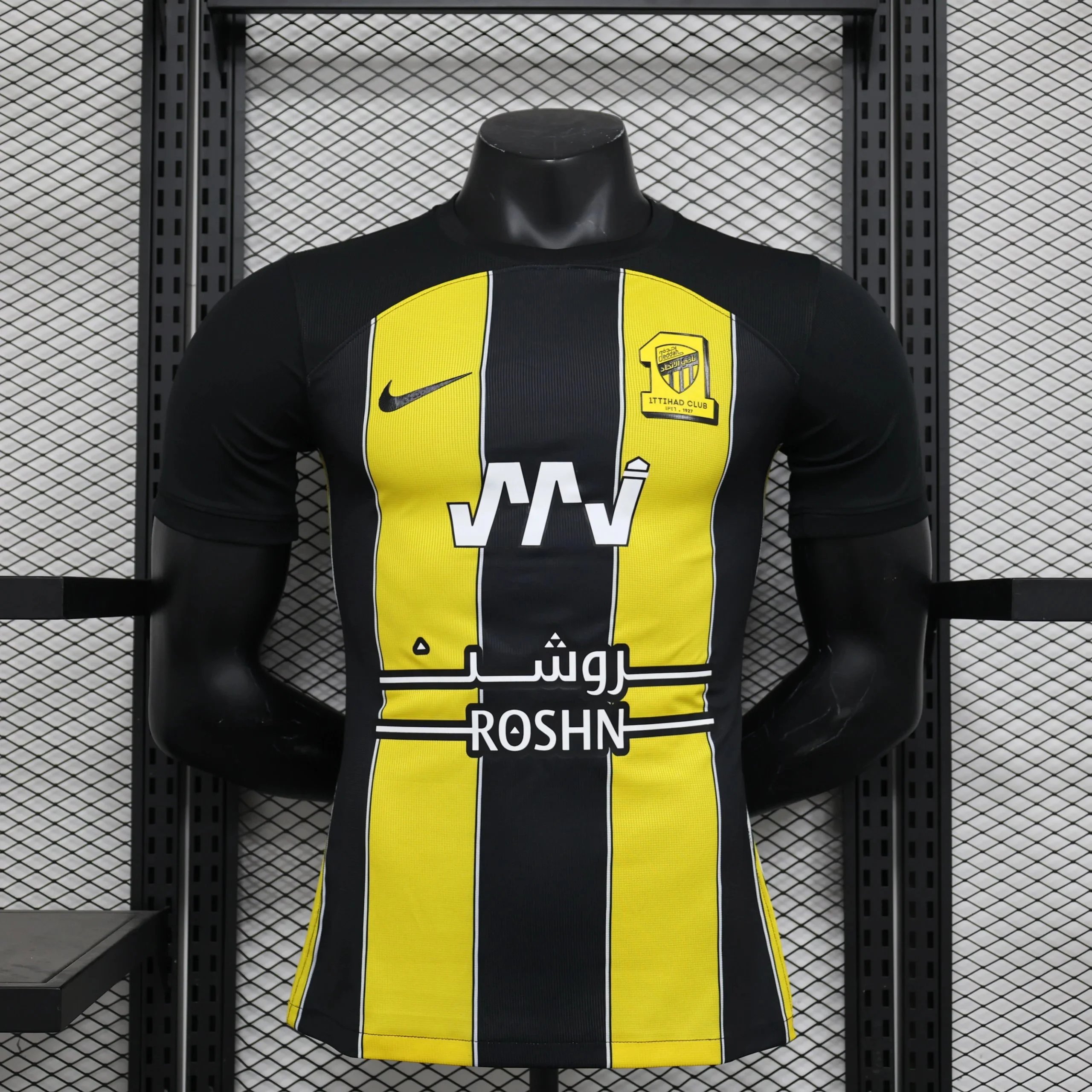 Nike Al-Ittihad Club 2023-24 Third Jersey Black / Yellow - 13