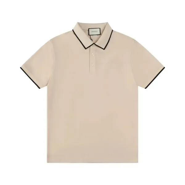 Gucci GG Monogram Print White Polo Polo Shirt - 18