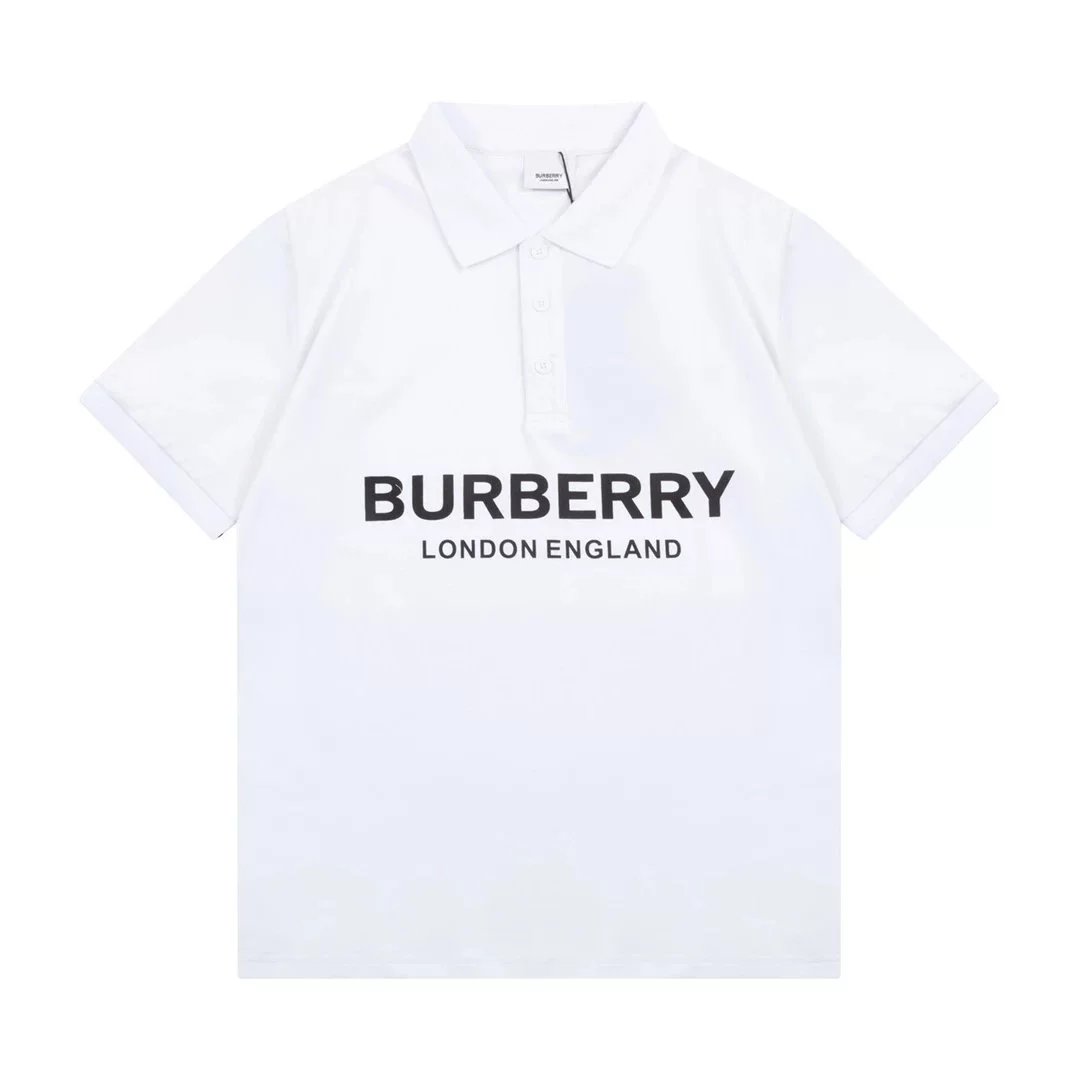 Burberry Leather-Patch Polo Black Polo Shirt - 12
