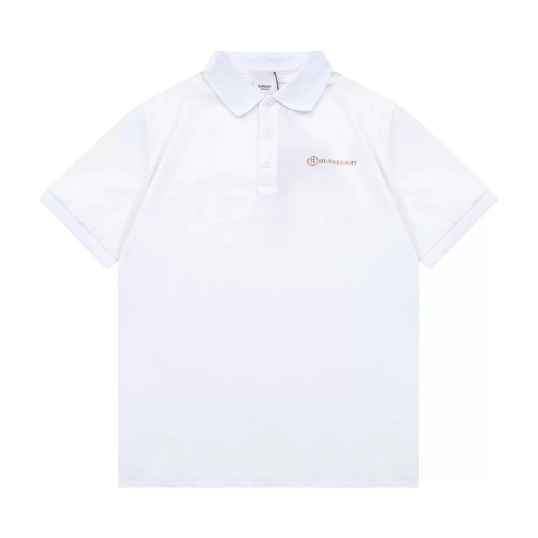 Burberry Leather-Patch Polo Black Polo Shirt - 20