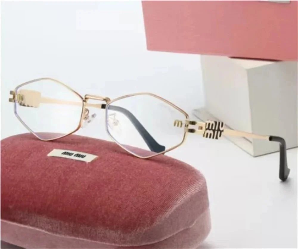 Miu Miu Octagonal Gold-Frame Optical Glasses Eyewear - 18
