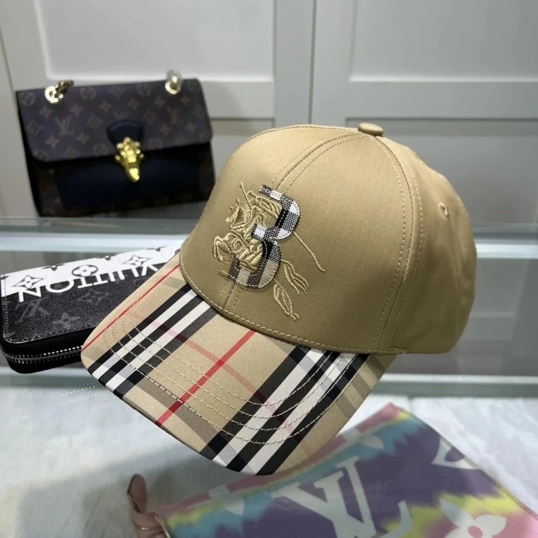 Burberry Classic Check Baseball Cap Beige - 25