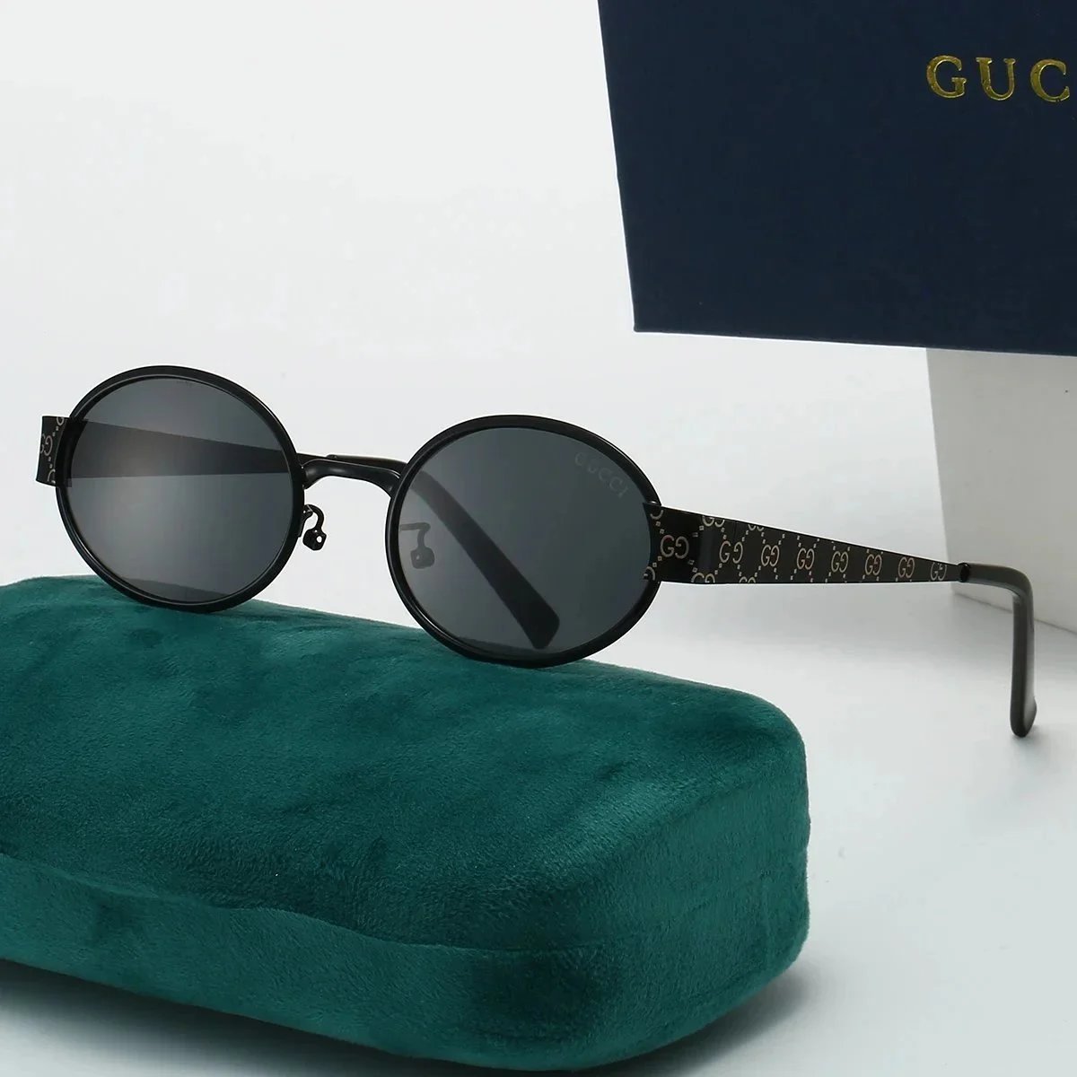 Gucci GG Marmont Round Sunglasses Black - 4