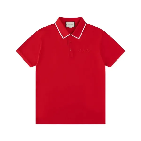 Gucci GG Monogram Print White Polo Polo Shirt - 17