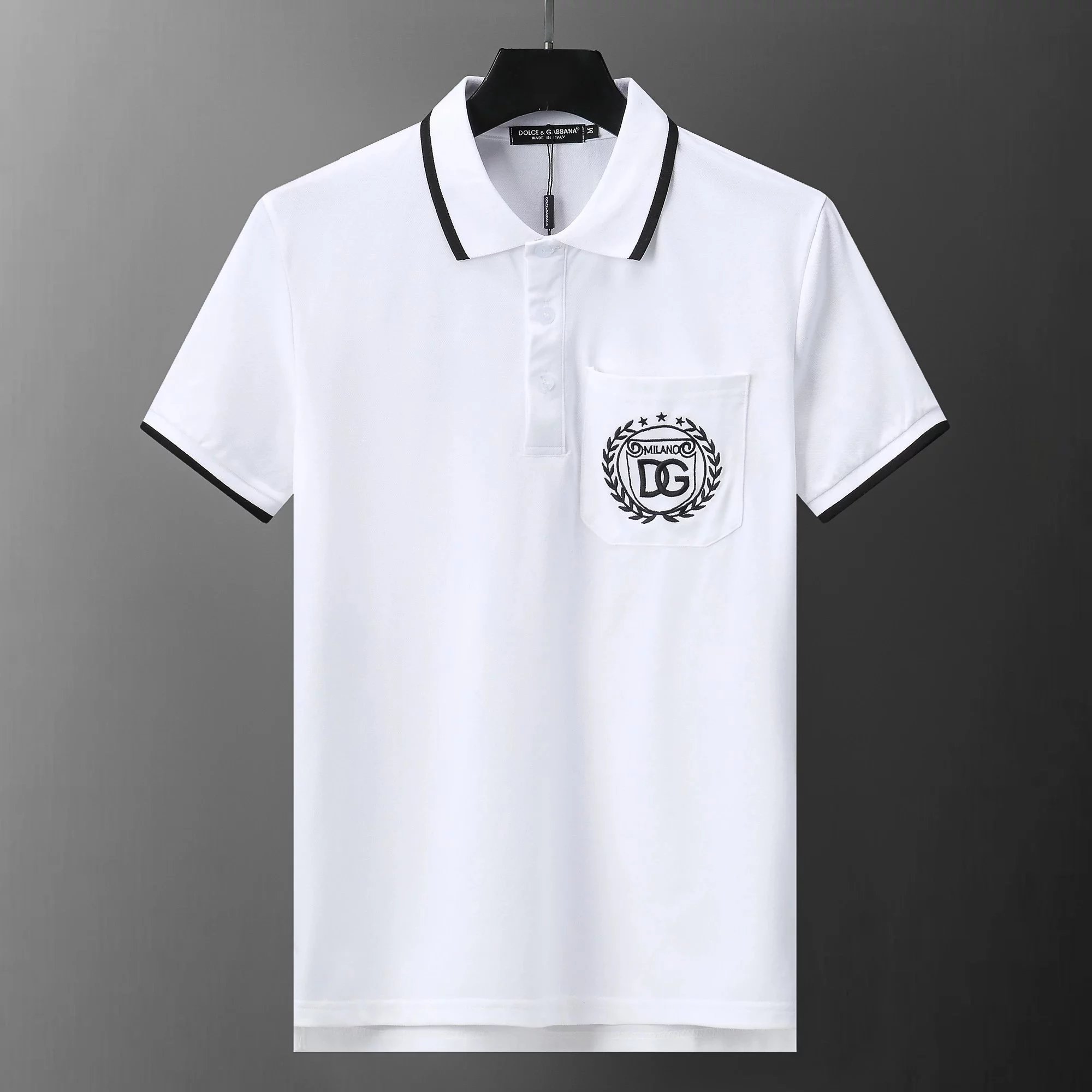 Dolce & Gabbana Heart DG Logo White Polo Shirt - 21