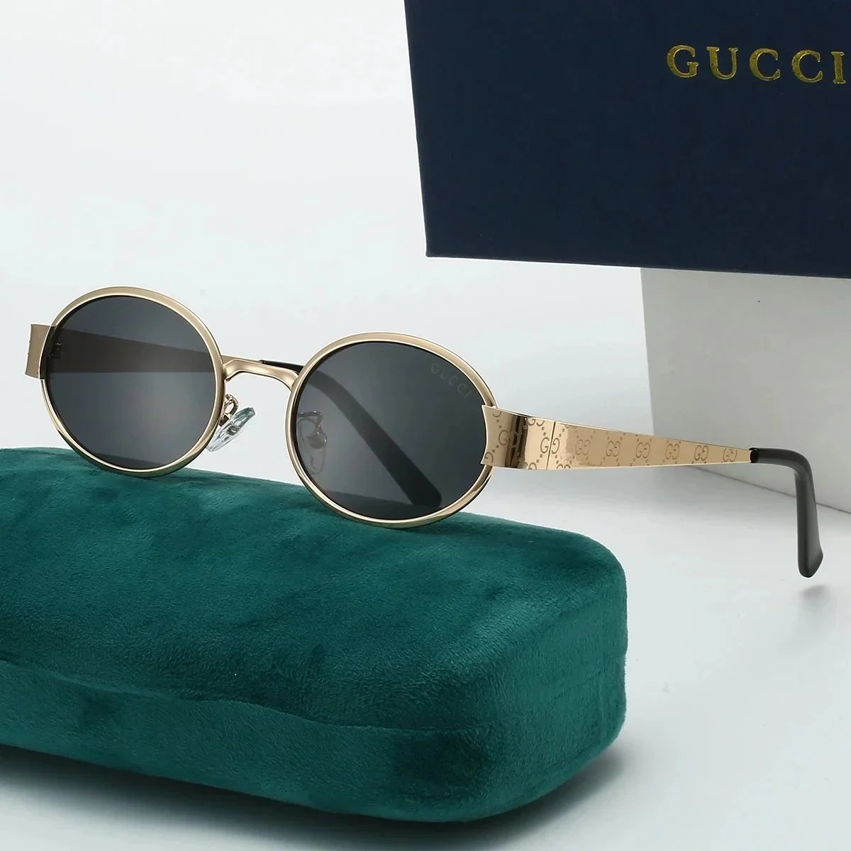 Gucci GG Supreme Round Sunglas