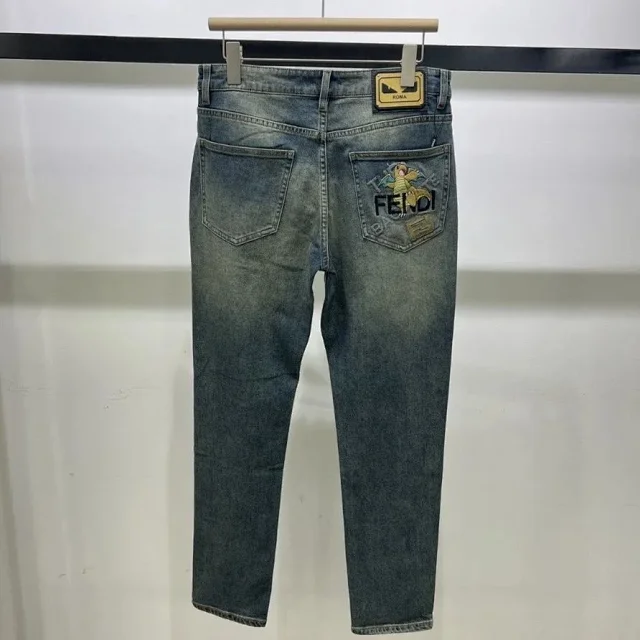 Fendi Jeans Straight-Leg with Roma Graphic Back Pocket product detail image 9