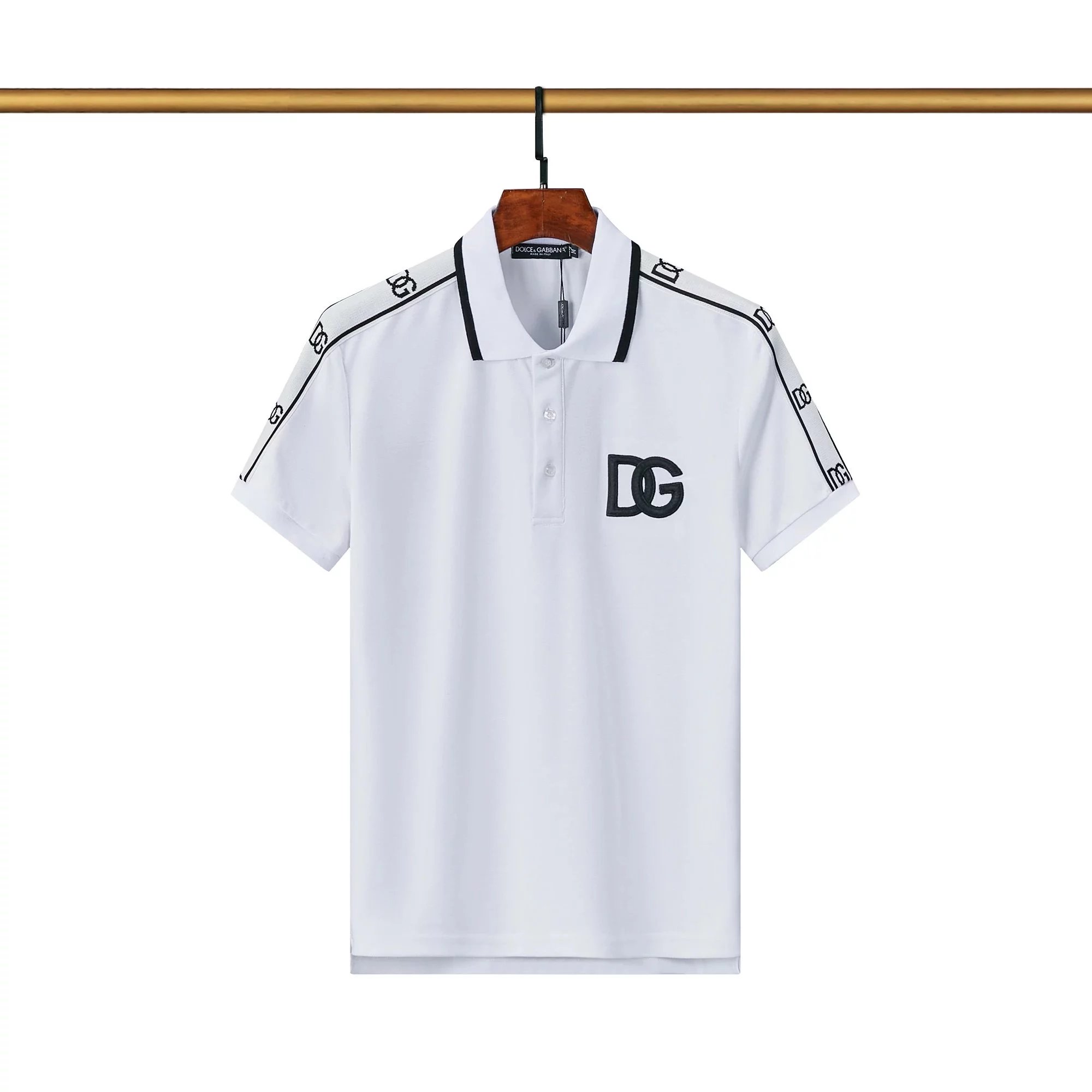 Dolce & Gabbana Heart DG Logo White Polo Shirt - 24