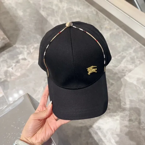 Burberry Logo Embroidery Baseball Cap Black - 11