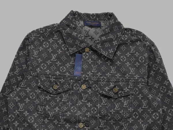 Louis Vuitton Monogram Camouflage Denim Jacket Navy Blue - 6
