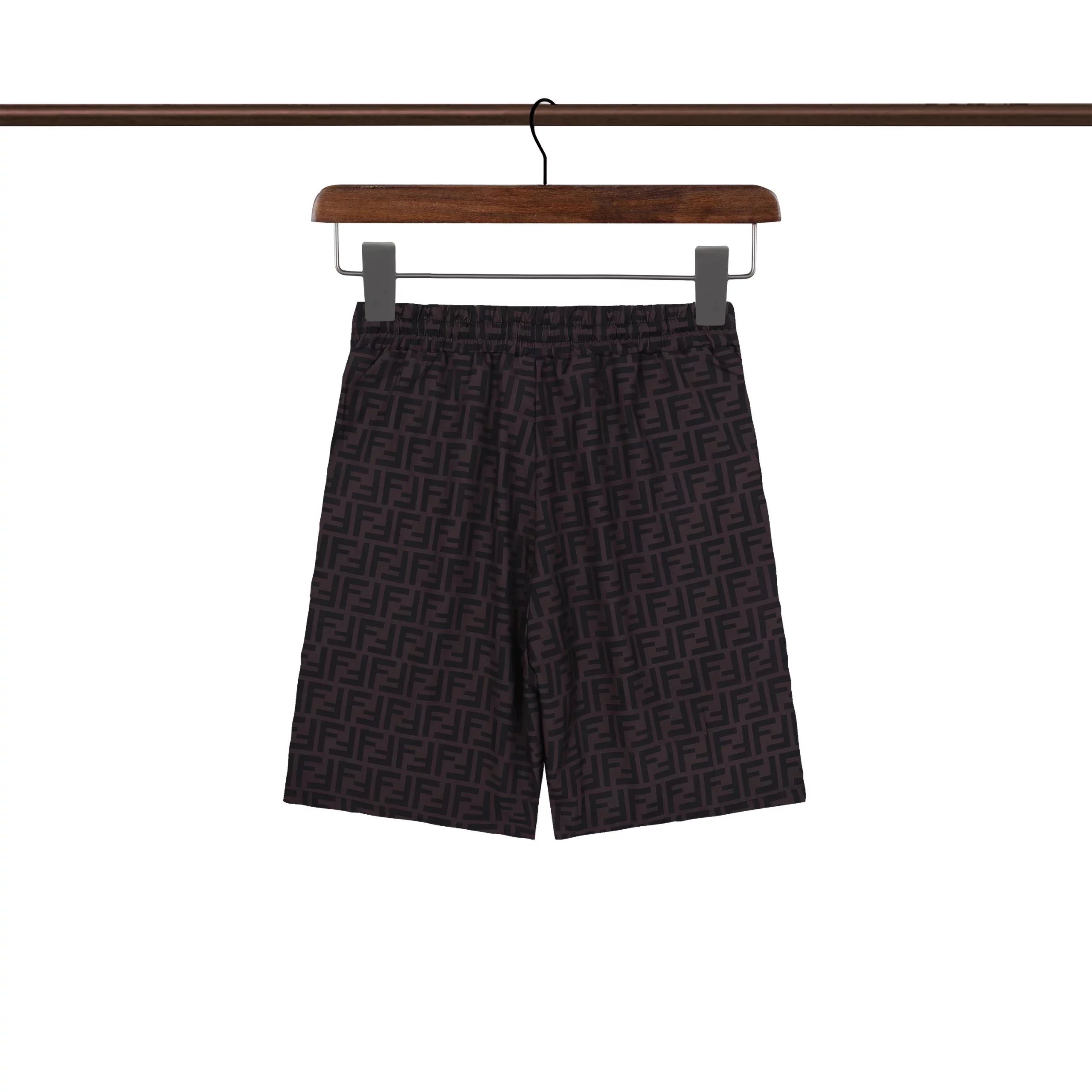 Fendi FF Monogram Print Shorts Black - 7
