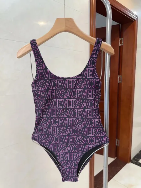 Versace Iconic Greca Pattern Blue Yellow Triangle Bikini Set - 39
