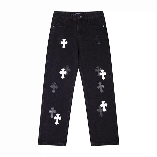 Unbranded Jeans Straight-Leg Cross Appliqué product detail image 13