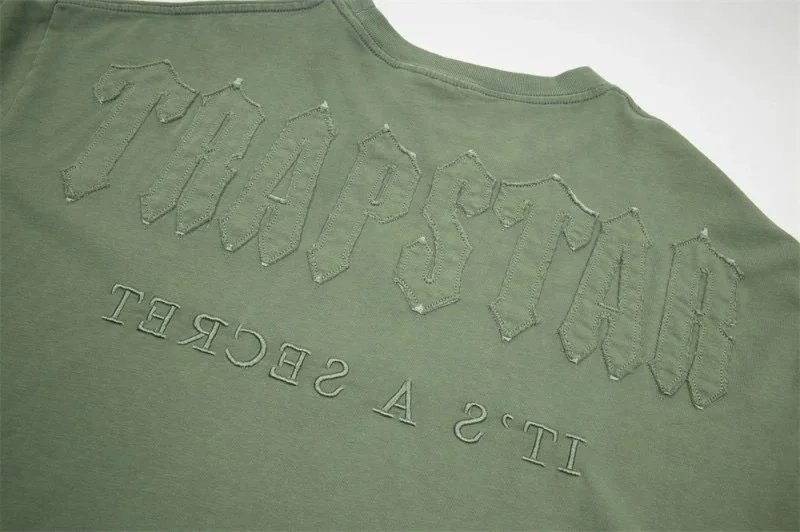 Trapstar Embroidered 'It's A Secret' T-Shirt Sage Green - 11