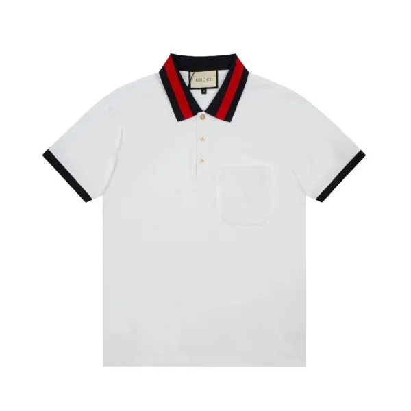 Gucci GG Monogram Print White Polo Polo Shirt - 20