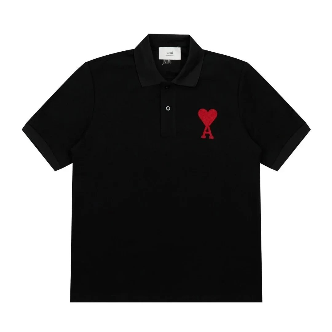 AMI Paris Heart Logo Polo White Polo Shirt - 3