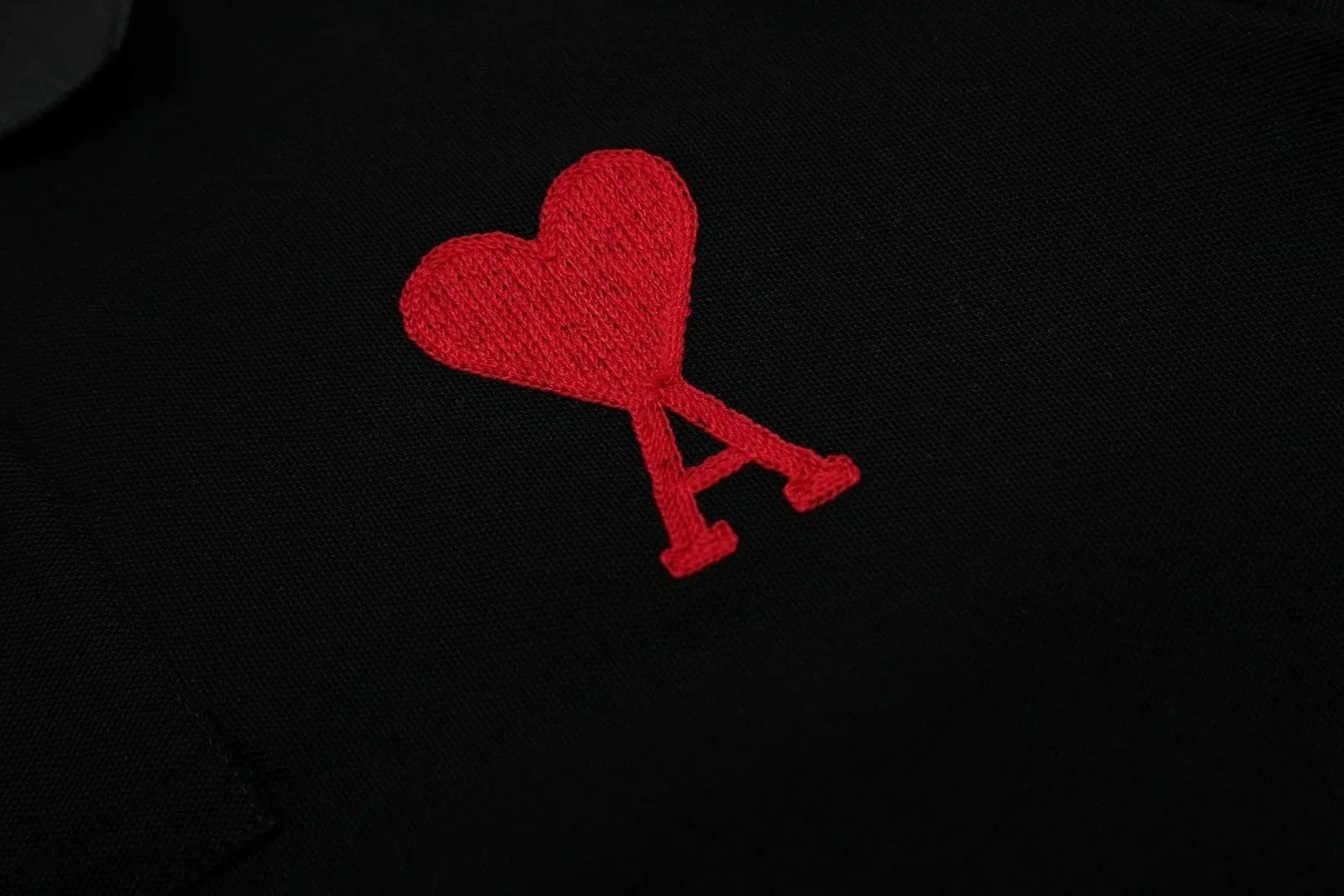 AMI Paris Heart Logo Polo White Polo Shirt - 9