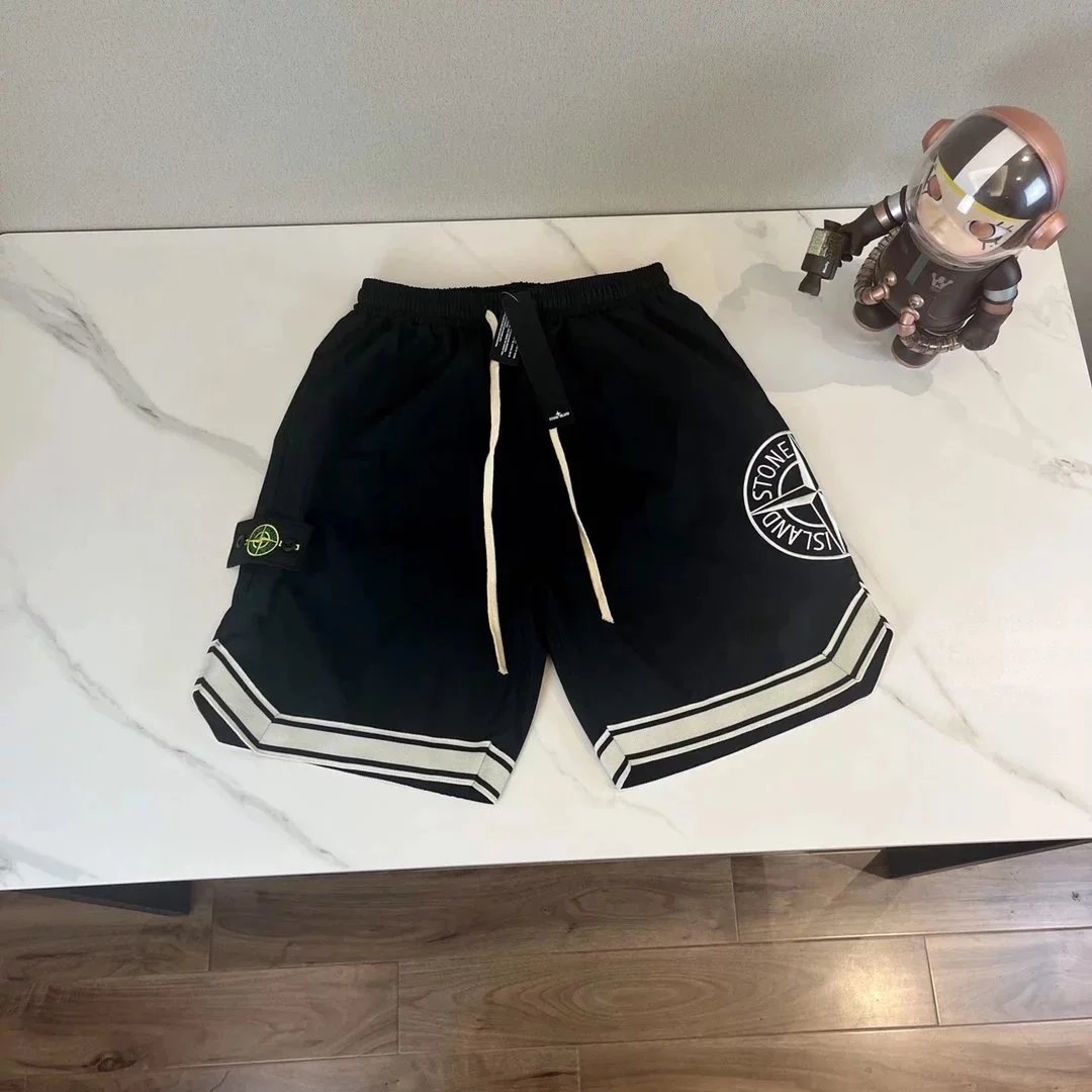 Stone Island Compass Logo Shorts Gray - 15